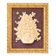 TABLEAU Wall picture ceramic decorative hanging baroque style artistic ceramic with 24k gold details Made in Italy