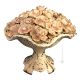 ROSE handmade ceramic table ornament Baroque style artistic with 24k gold details Made in Italy