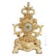 TABLE CLOCK Stand clock Baroque style artistic ceramic with 24k gold details Made in Italy