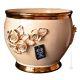 PORTAVASO cachepot planter ceramic artistic Baroque style artistic ceramic with 24k gold color Swarovski crystals