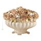 ROSES handmade ceramic table ornament Baroque style artistic with 24k gold details Made in Italy