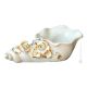 SHELL handmade ceramic table ornament Baroque style artistic with 24k gold details Made in Italy