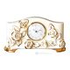 TABLE CLOCK Stand clock Baroque style artistic ceramic with 24k gold details Made in Italy