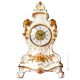 TABLE CLOCK Stand clock Baroque style artistic ceramic with 24k gold details Made in Italy