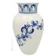 VASO DECO SQX BLU Ceramic vase handcraft handmade hand painted authentic Made in Italy from the Friuli region