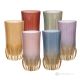 CALLE Set of 6 authentic modern hand painted drink glasses in premium quality glass.