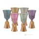 CANALETTO Set of 6 authentic hand-painted stemmed wine glasses in superior quality glass.