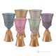 CANALETTO Set of 6 authentic hand-painted stemmed water glasses in superior quality glass.