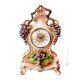 TABLE CLOCK Stand clock Baroque style artistic ceramic with 24k gold details Made in Italy