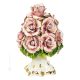 CENTROTAVOLA BOUQUET ROSE Centerpiece Ceramic Artistic Baroque 24k Gold Made in Italy