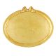 VASSOIETTO OVALE CON FIOCCO Tray Oval Wood Gold Leaf Handcraft Made in Italy