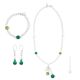 PARURE DENISE jewellery set necklace bracelet earrings handmade pearls in Murano-Venice glass with silver 925 authentic Made in Italy