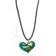 COLLANA MILLEFIORI CUORE ORO fashion jewellery collier necklace handmade Murano-Venice glass with gold 18k leaf authentic Made in Italy