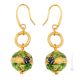 ORECCHINI FIORATO ORO fashion jewellery Earrings handmade pearls in Murano-Venice glass with gold 18k authentic Made in Italy