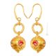 ORECCHINI FIORATO ORO fashion jewellery Earrings handmade pearls in Murano-Venice glass with gold 18k authentic Made in Italy