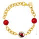 BRACCIALE FUNNY fashion jewellery bracelet armlet handmade pearls in Murano-Venice glass with gold 18k authentic Made in Italy