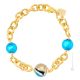 BRACCIALE FUNNY fashion jewellery bracelet armlet handmade pearls in Murano-Venice glass with gold 18k authentic Made in Italy