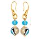 ORECCHINI FUNNY fashion jewellery Earrings handmade pearls in Murano-Venice glass with gold 18k authentic Made in Italy