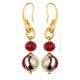 ORECCHINI FUNNY fashion jewellery Earrings handmade pearls in Murano-Venice glass with gold 18k authentic Made in Italy