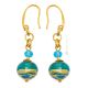 ORECCHINI FASCIA ORO fashion jewellery Earrings handmade pearls in Murano-Venice glass with gold 18k authentic Made in Italy