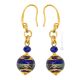 ORECCHINI FASCIA ORO fashion jewellery Earrings handmade pearls in Murano-Venice glass with gold 18k authentic Made in Italy