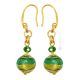 ORECCHINI FASCIA ORO fashion jewellery Earrings handmade pearls in Murano-Venice glass with gold 18k authentic Made in Italy