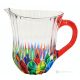 ADAGIO Pitcher, decanter, carafe, superior quality glass hand painted modern design.