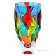 BAMBOO Authentic Hand Painted Modern Decorative Crystal Vase.