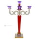 IOS Candlestick, candelabra, candle holder with 5 flames, modern hand-painted crystal.