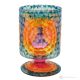 MELODIE Authentic hand painted candle holder modern decorative in premium quality glass.