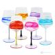 EGO Set of 6 authentic hand-painted stemmed glasses in superior quality glass.