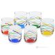 LOTO Set of 6 authentic modern hand painted glasses in premium quality glass.