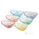 PRACTICA Set of 6 dessert cups, modern design, superior quality glass, hand painted.