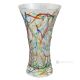 LINEA Authentic modern decorative crystal hand painted vase.