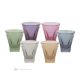 DEBBY Set of 6 authentic modern hand painted water glasses in superior quality glass.