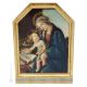 MADONNE religious wood icon gold-leaf decorated printed Madonna Botticelli