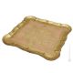 VASSOIO QUADRATO Wooden tray with gold-leaf decorated hand painted Florence authentic Made in Italy