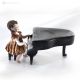 ELISA Capodimonte statuette, elegance of a musician with piano.