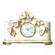 TABLE CLOCK Stand clock Baroque style artistic ceramic with 24k gold details Made in Italy