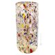 VASO ARLECCHINO Vase authentic Murano blown glass with Murrine and 925 silver leaf Made Italy