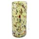 VASO ARLECCHINO Vase authentic Murano blown glass with Murrine and 925 silver leaf Made Italy