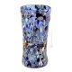 VASO ARLECCHINO Vase authentic Murano blown glass with Murrine and 925 silver leaf Made Italy