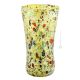 VASO ARLECCHINO Vase authentic Murano blown glass with Murrine and 925 silver leaf Made Italy