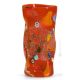 VASO SOSPIRI Vase authentic Murano blown glass with Murrine and 925 silver leaf Made Italy