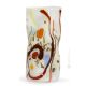 VASO SOSPIRI Vase authentic Murano blown glass with Murrine and 925 silver leaf Made Italy