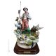 FISHERMAN Statuette Statue Figure Porcelain Capodimonte Handmade Made in Italy Exclusive