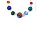 COLLANA MILLEFIORI fashion jewellery collier necklace handmade pearls in Murano-Venice glass with murrine authentic Made in Italy