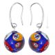 ORECCHINI MILLEFIORI fashion jewellery Earrings handmade pearls in Murano-Venice glass with Murrine authentic Made in Italy