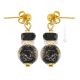 ORECCHINI EMILY fashion jewellery Earrings handmade pearls in Murano-Venice glass with aventurine authentic Made in Italy