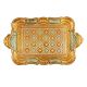 VASSOIO DORATO TAPPETO AZZURRO Tray Wood Gold Light blue Decorations Handcraft Made in Italy